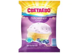 Мороженое СВЕТАЕВО пломбир черника в стаканчике 12%